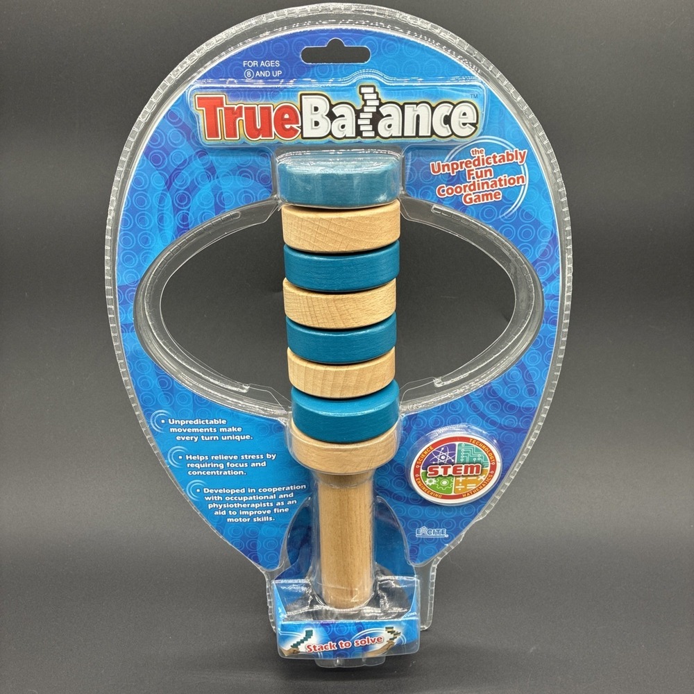 TrueBalance STEM Coordination Game Excite Wooden Handheld Fine Motor Skill Toy